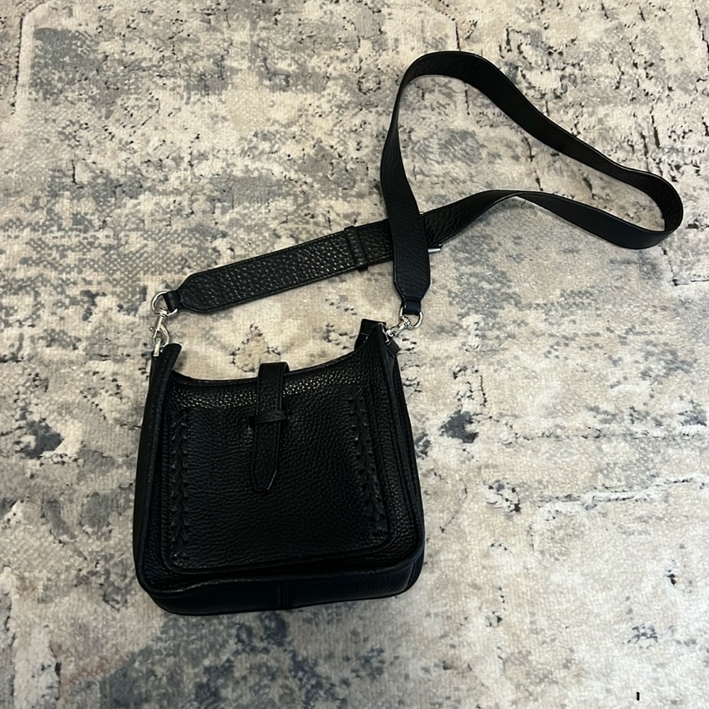 Rebecca Minkoff pebbled leather crossbody bag with braided detail